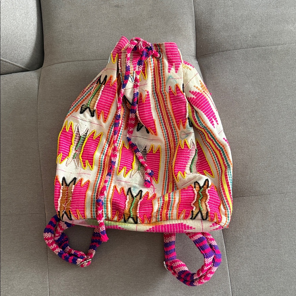 Street Level Pink and Multicolor Backpack